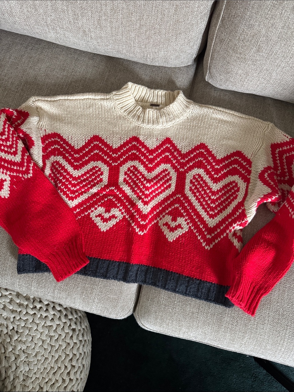 Free People Cropped Crewneck Sweater